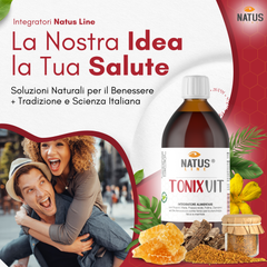 TONIXVIT energia naturale- Integratore con Miele, Propoli, Pappa Reale, Polline e Damiana - 500ml NATUSLINE