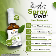 GOLA SPRAY ANALCOLICO - Benessere Naturale per Naso e Gola 30ml NATUSLINE