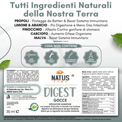 DIGEST GOCCE - Integratore Digestivo Naturale - 30ml NATUSLINE