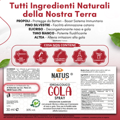 SPRAY IDROALCOLICO GOLA - Benessere delle vie respiratorie 30ml NATUSLINE
